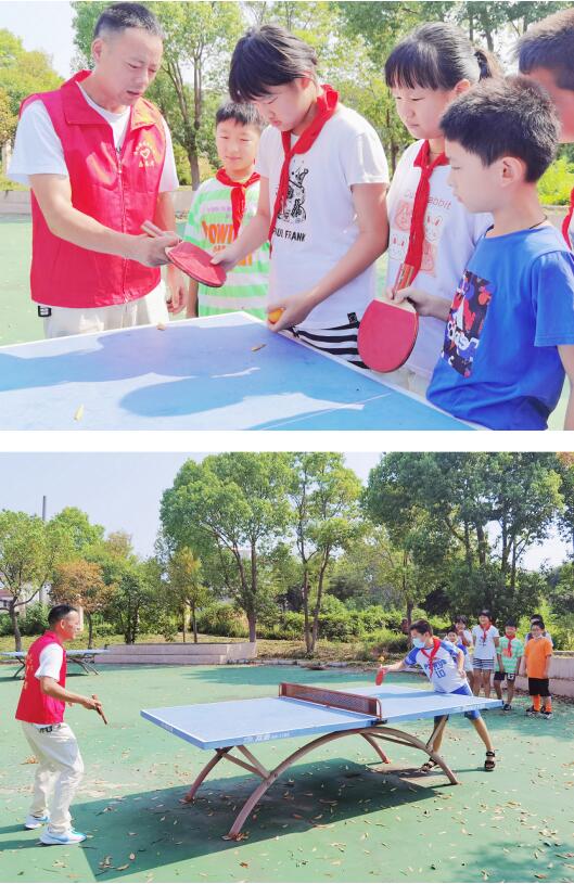 快樂(lè)暑假 玩轉(zhuǎn)乒乓 民主村開(kāi)展青少年乒乓球?qū)崙?zhàn)練習(xí)